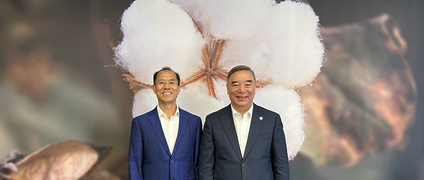 中上协会长宋志平到访利来w66，，，，全棉时代以“一朵棉花”构建焦点竞争力